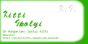 kitti ipolyi business card